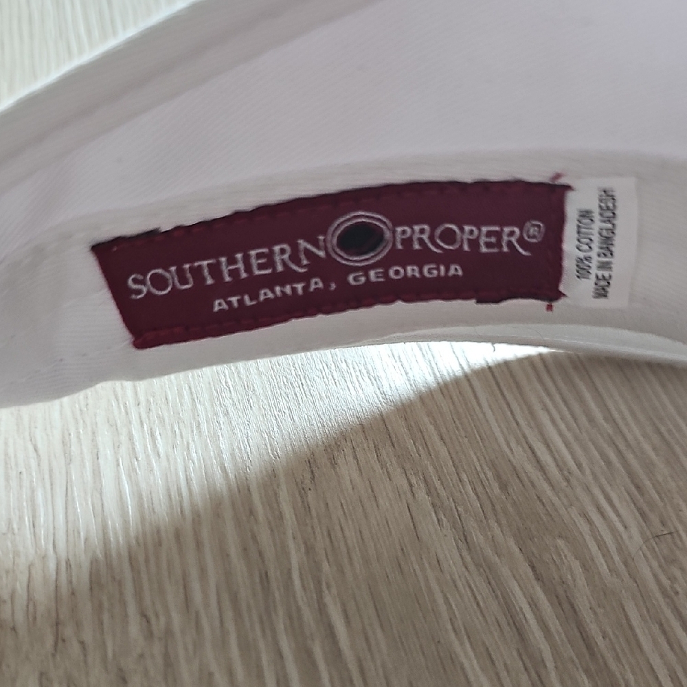 White Visor With Embroidered Patch - image 8